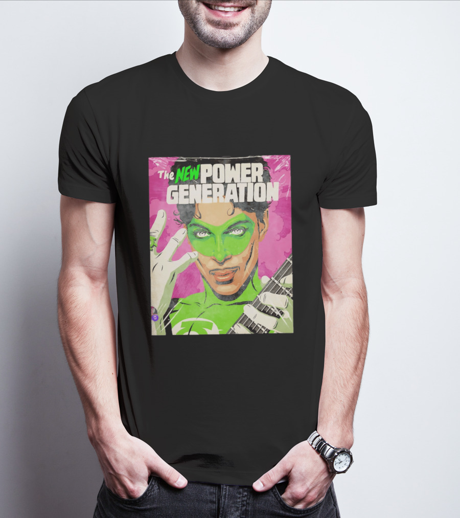 The New Power Generation Prince Green Lantern Guitar Hero T-Shirt