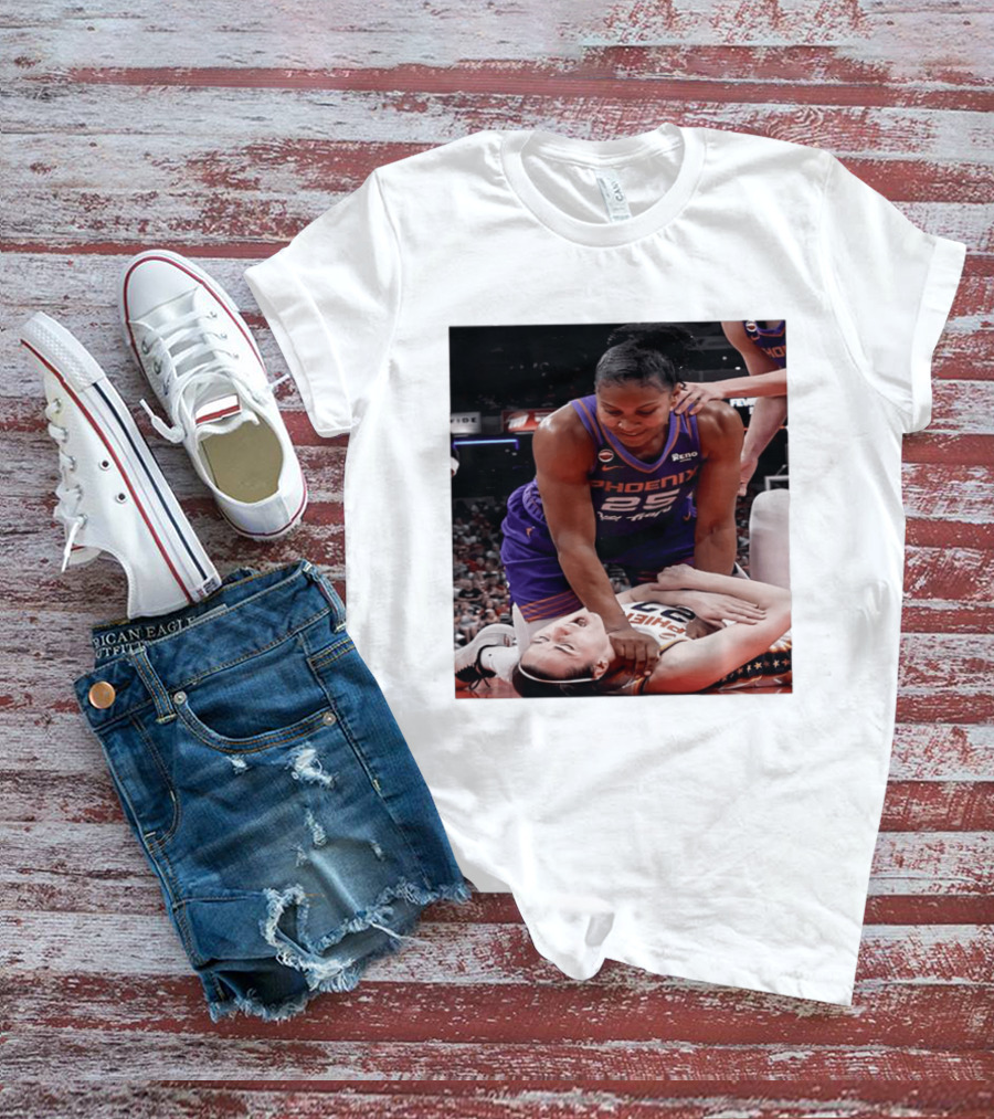 Brittney Griner Phoenix Mercury Caitlin Clark Indiana Fever NBA WNBA Crossover Moment T-Shirt