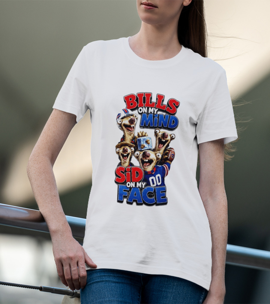 Buffalo Bills On My Mind Funny Sid Character Face Creation T-Shirt