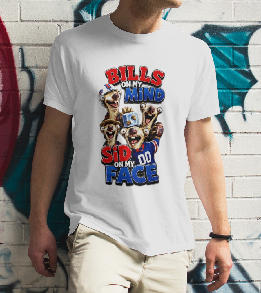 Buffalo Bills On My Mind Funny Sid Character Face Creation T-Shirt