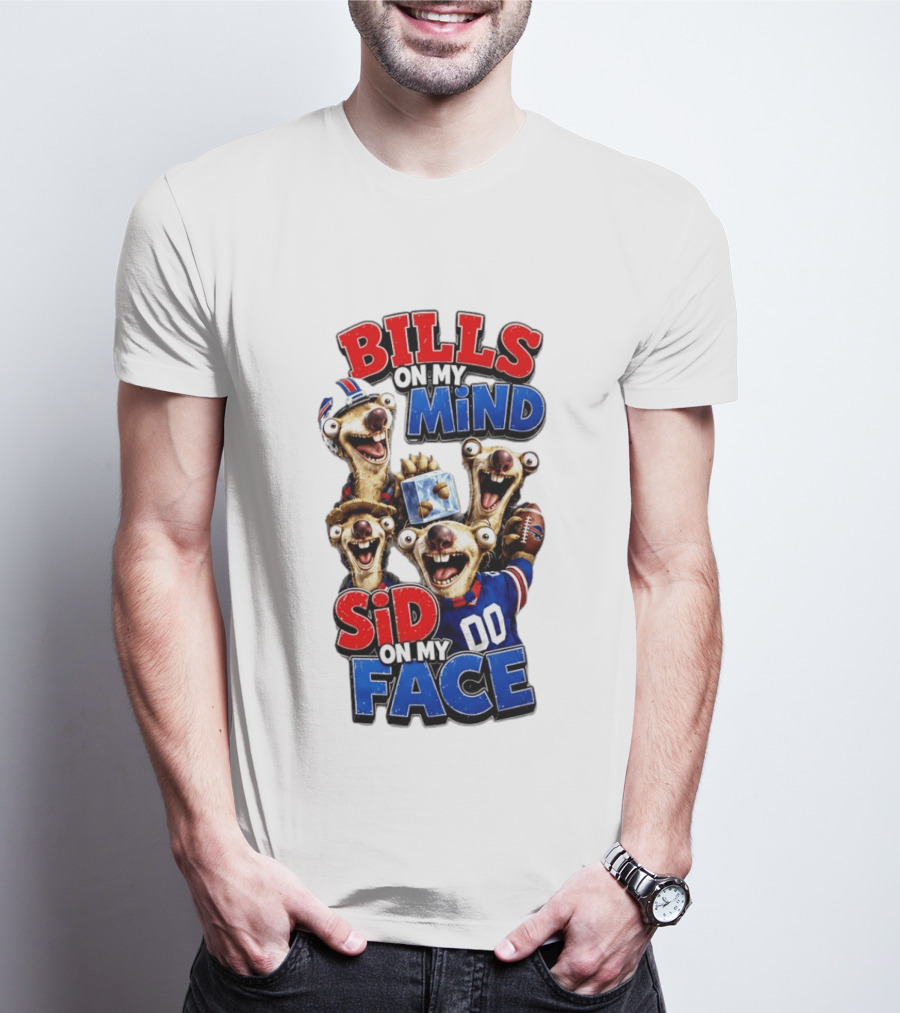 Buffalo Bills On My Mind Funny Sid Character Face Creation T-Shirt