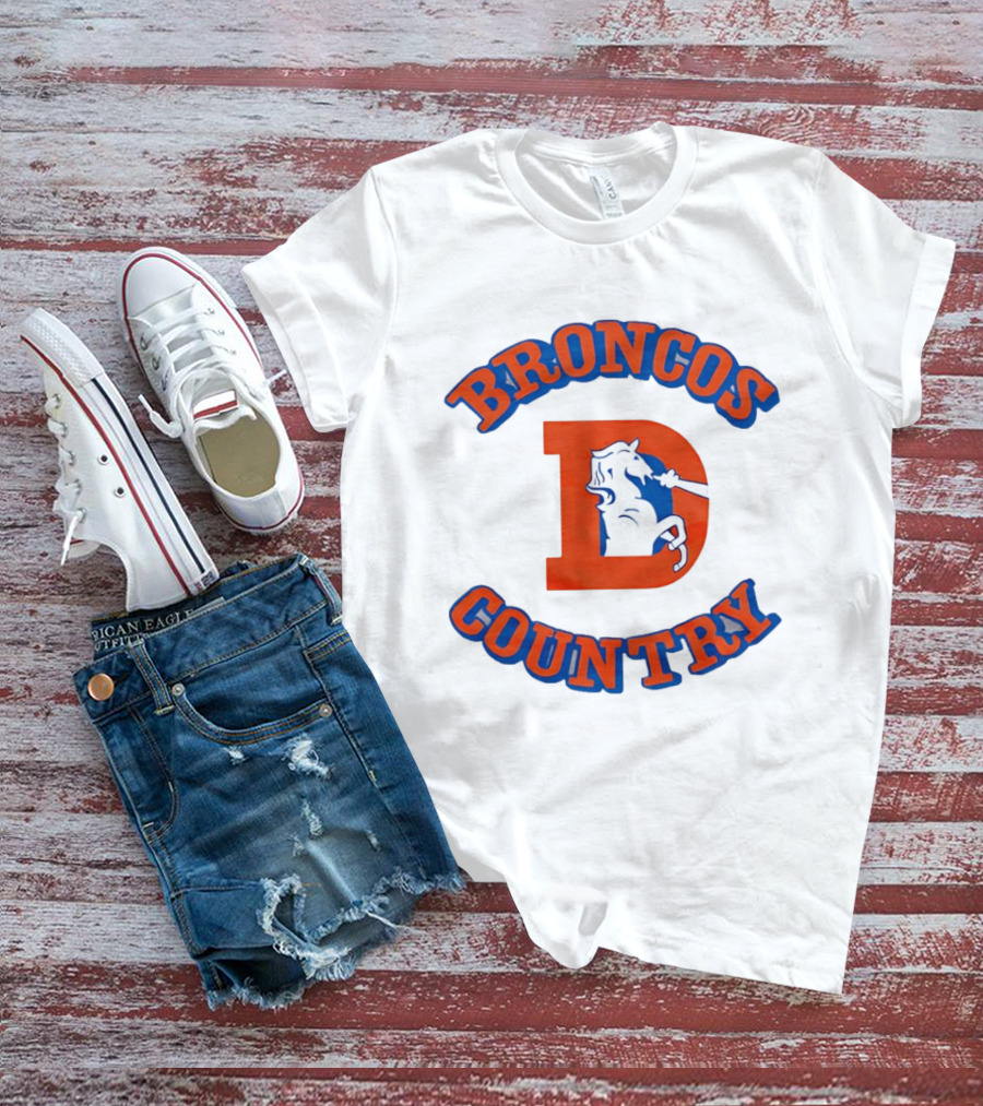 Broncos Country D Letter Horseshoe T-Shirt