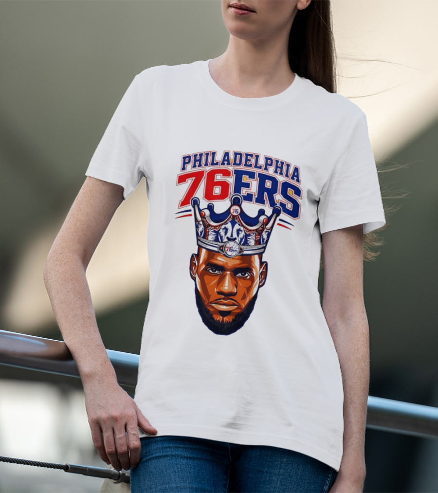 Philadelphia 76ers Lebron James 23 Basketball King Crown T-Shirt