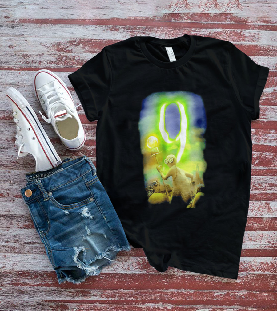 9 Movie Iconic Character With Light Bulb Staff And Gas Mask T-Shirt