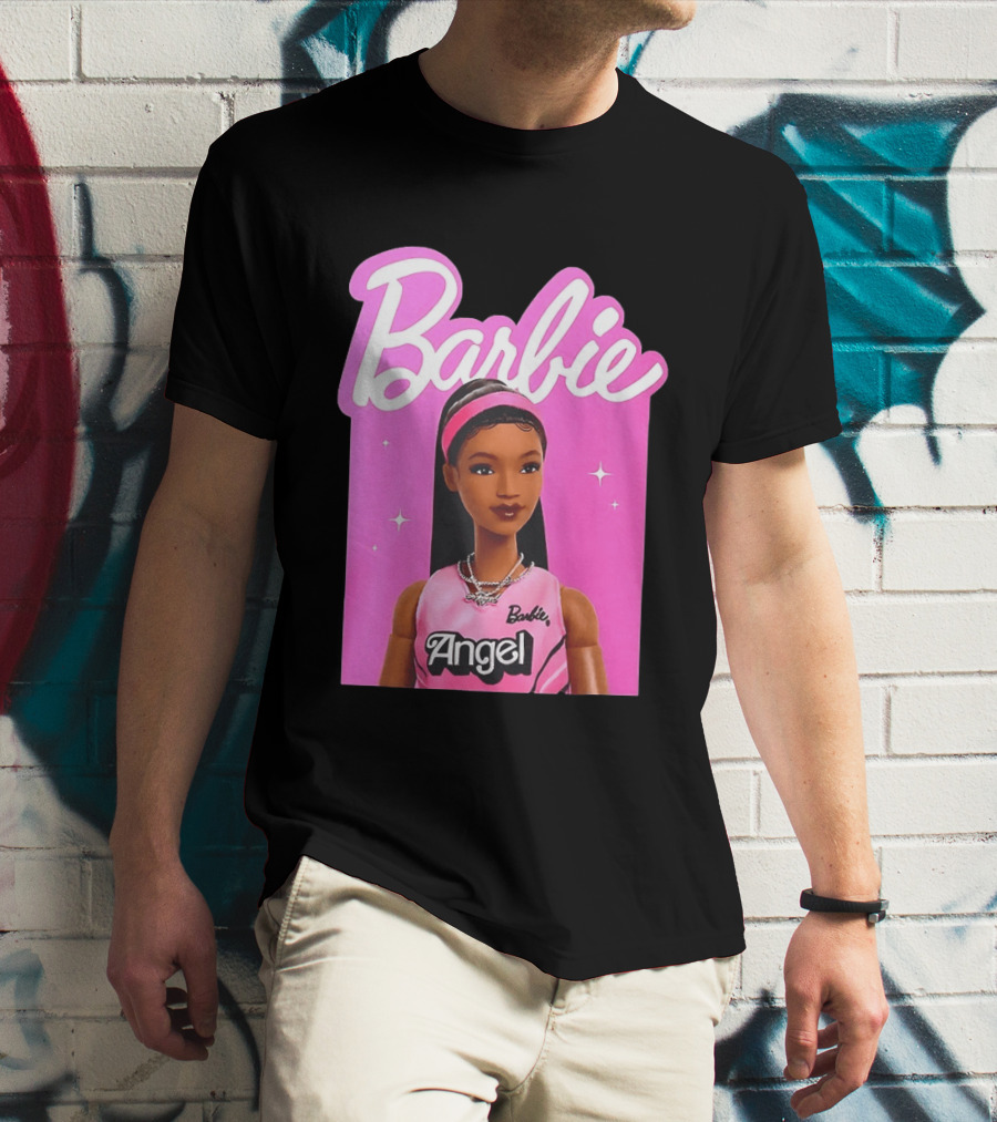 Angel Reese Barbie Doll Basketball Jersey Pink T-Shirt