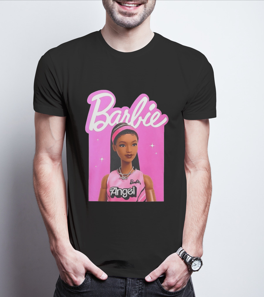 Angel Reese Barbie Doll Basketball Jersey Pink T-Shirt