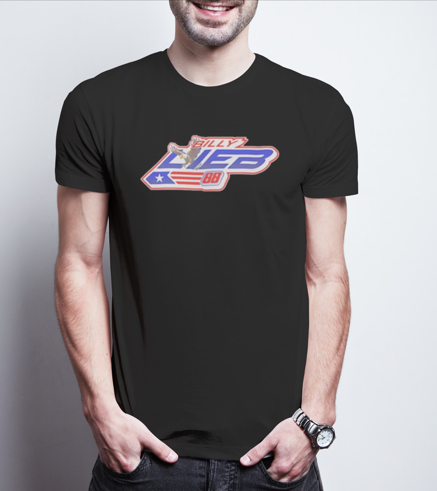 Billy Lieb No 88 Racing Driver American Eagle And Flag T-Shirt