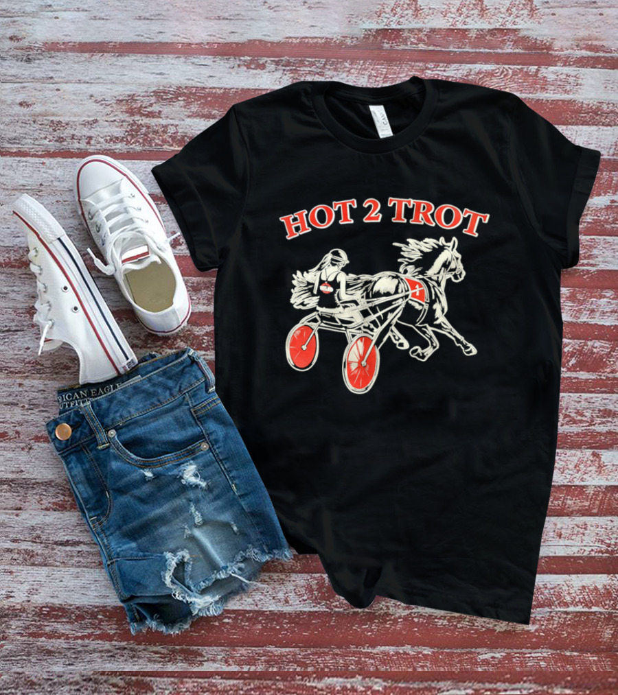 Hot 2 Trot Harness Racing Driver And Horse T-Shirt