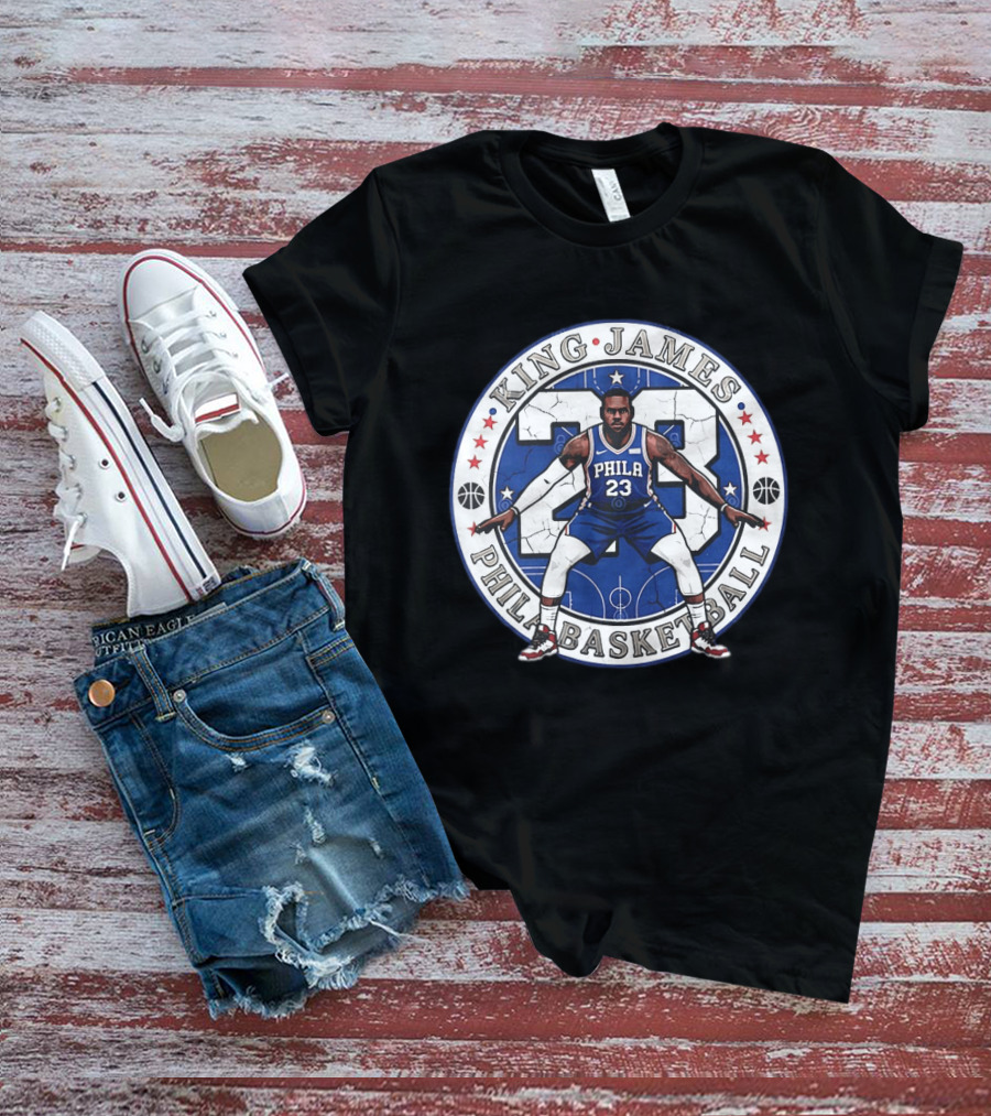 King James 23 Phila Basketball Philadelphia 76ers LeBron James T-Shirt