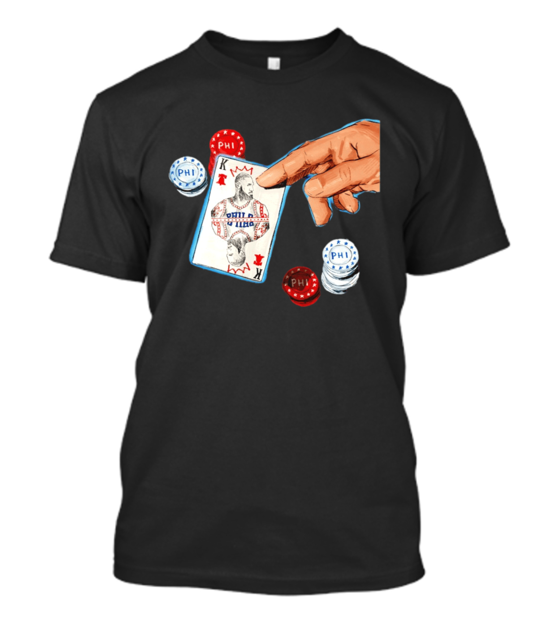 Philadelphia 76ers King Playing Card LeBron James The Last Hand T-Shirt