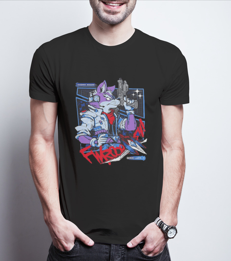 Incoming Message Fwooom Good Luck Star Fox Gaming T-Shirt