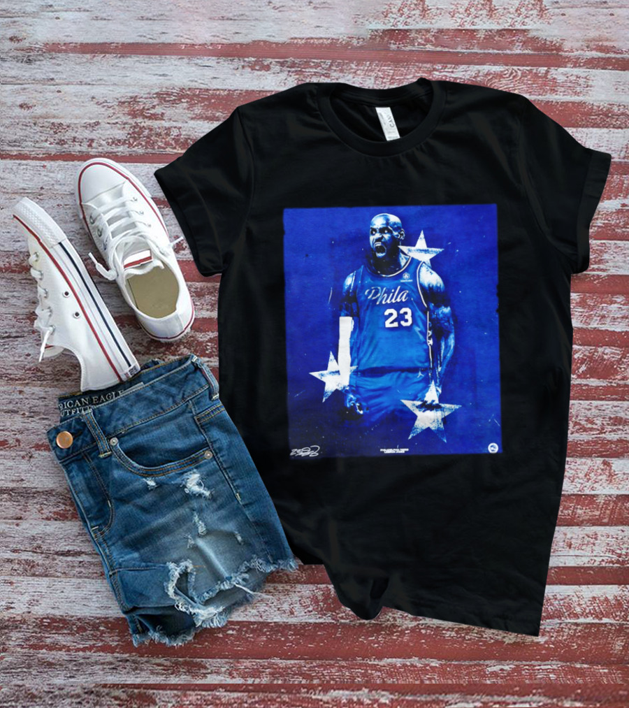 LeBron James Philadelphia 76ers Philly 23 Blue Stars T-Shirt