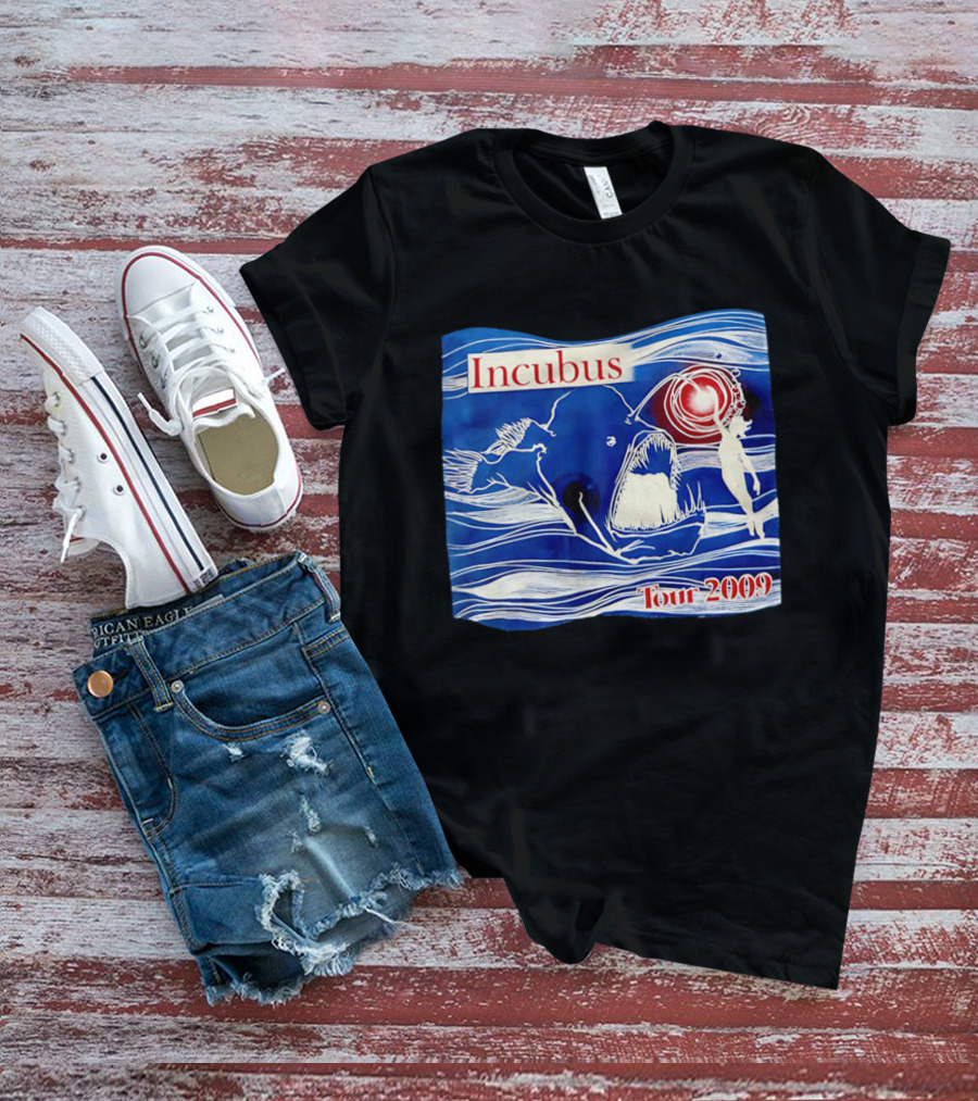 Incubus Tour 2009 Anglerfish Mermaid T-Shirt