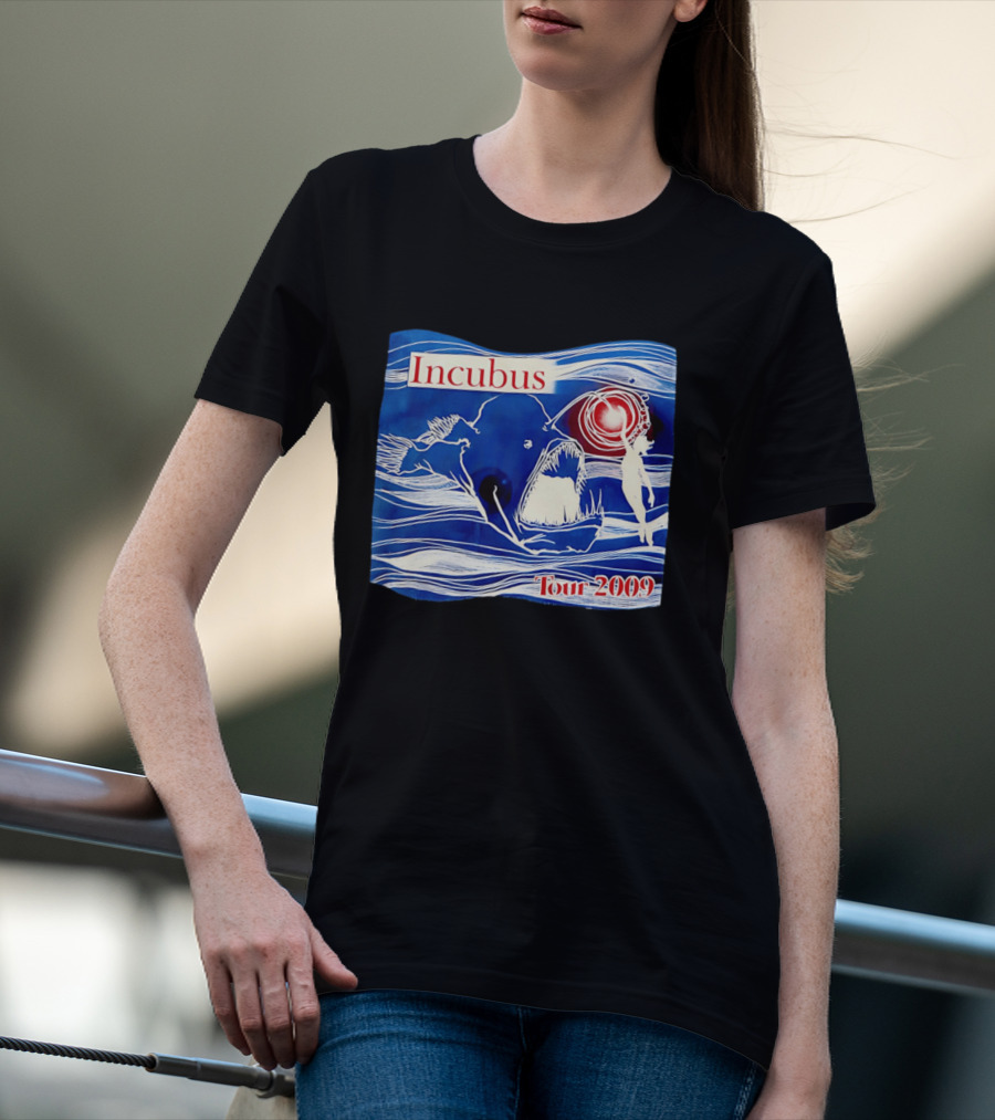 Incubus Tour 2009 Anglerfish Mermaid T-Shirt