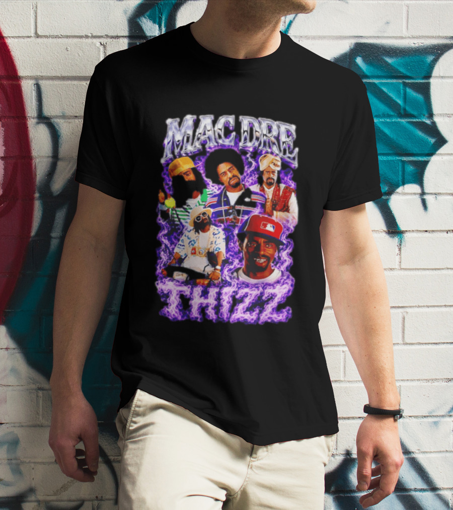 Mac Dre Thizz Collage Purple Rap Music T-Shirt