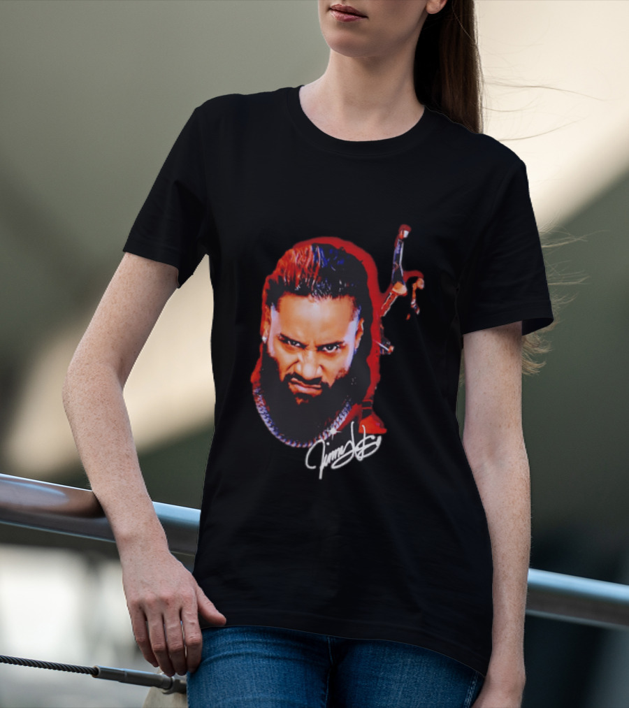 Jimmy Uso Autograph Pointing Sky WWE T-Shirt