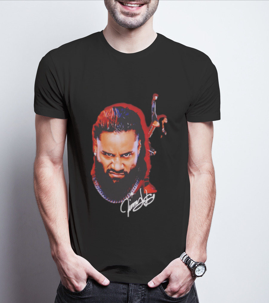 Jimmy Uso Autograph Pointing Sky WWE T-Shirt