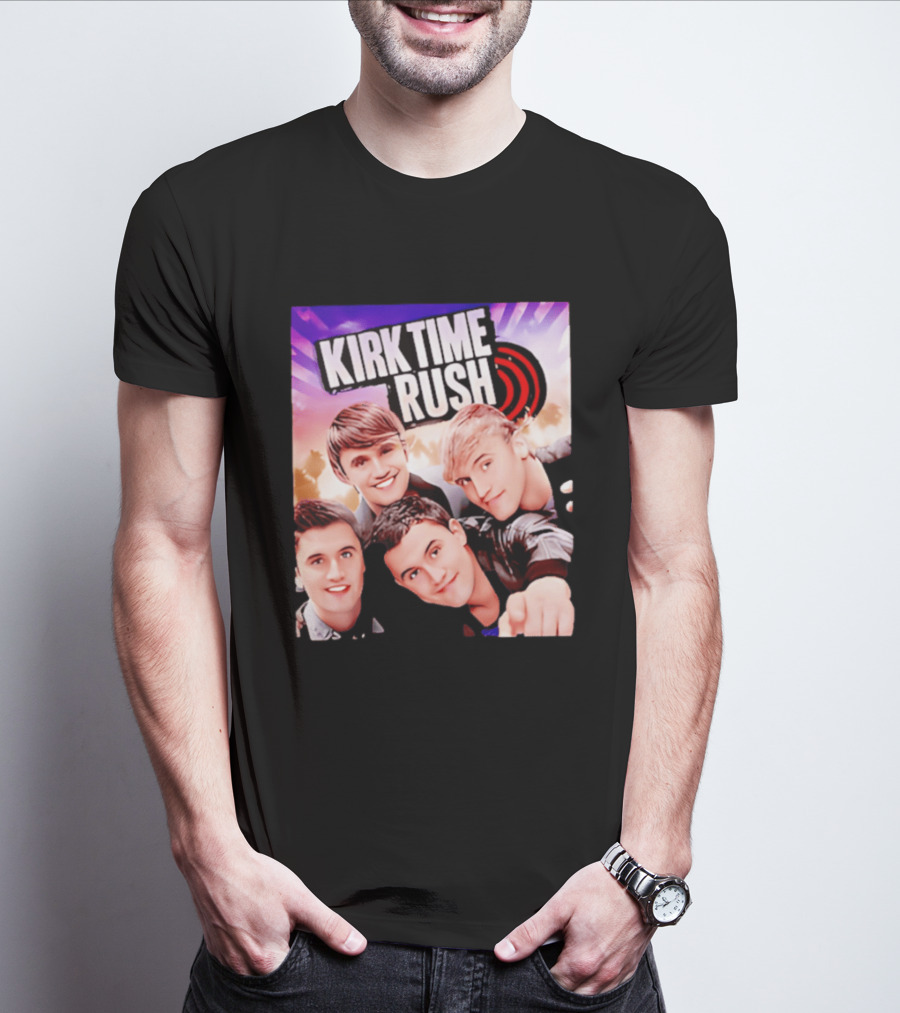Kirk Time Rush Band Members With Palm Trees T-Shirt