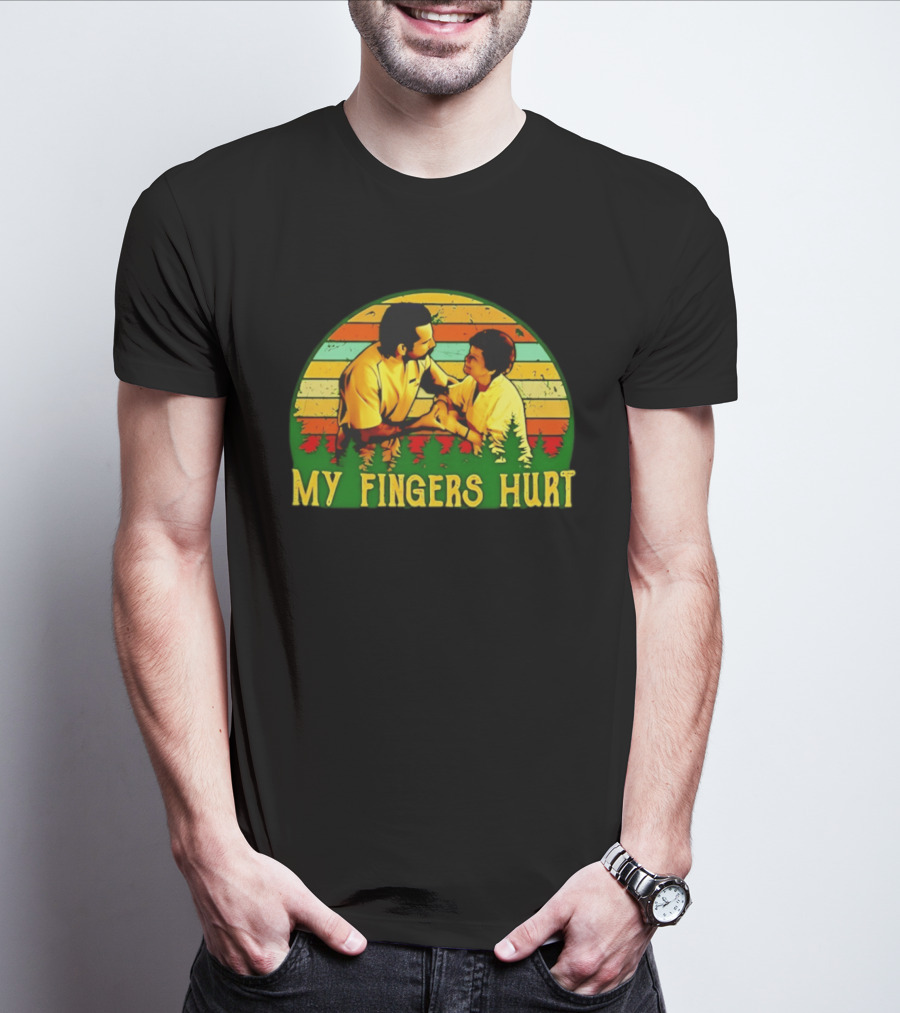 Happy Gilmore My Fingers Hurt Scene Vintage Style Adam Sandler T-Shirt