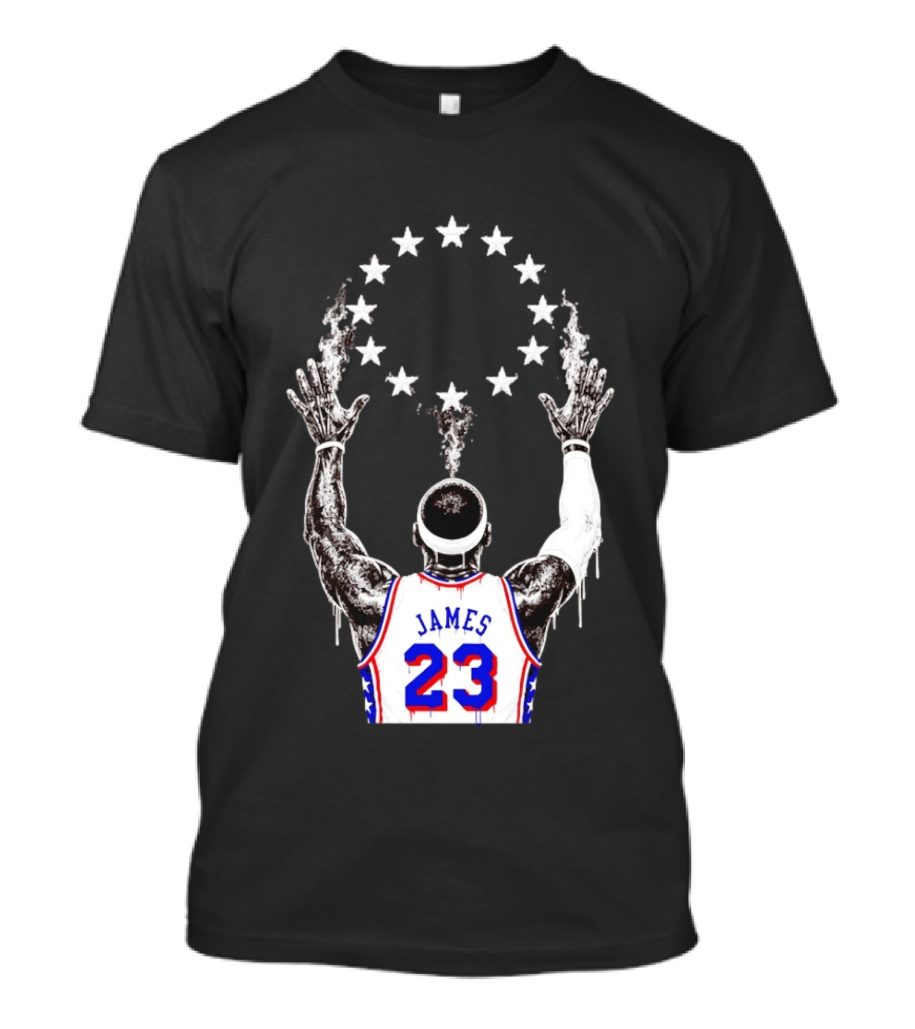 LeBron James 23 Philadelphia 76ers Starry T-Shirt