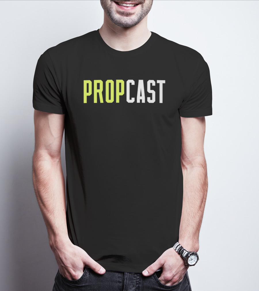 Propcast Podcast Merchandise Yellow And White T-Shirt