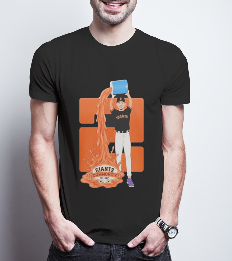 San Francisco Giants Community Fund Player Orange Bucket Splash T-Shirt