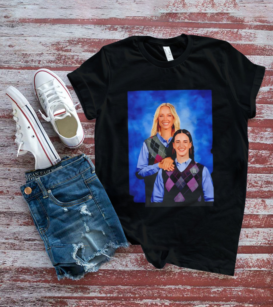Sophie Cunningham Vs Caitlin Clark Step Brothers Portrait Style Sports Rivalry T-Shirt