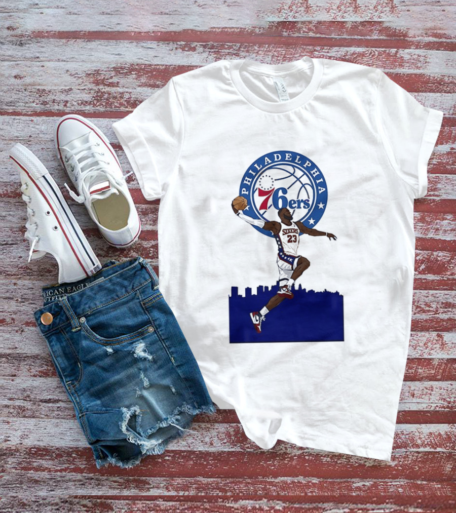 Philadelphia 76ers LeBron James Fly Guy Basketball 6ers T-Shirt