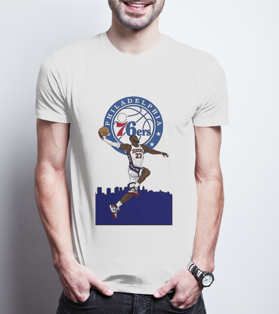 Philadelphia 76ers LeBron James Fly Guy Basketball 6ers T-Shirt