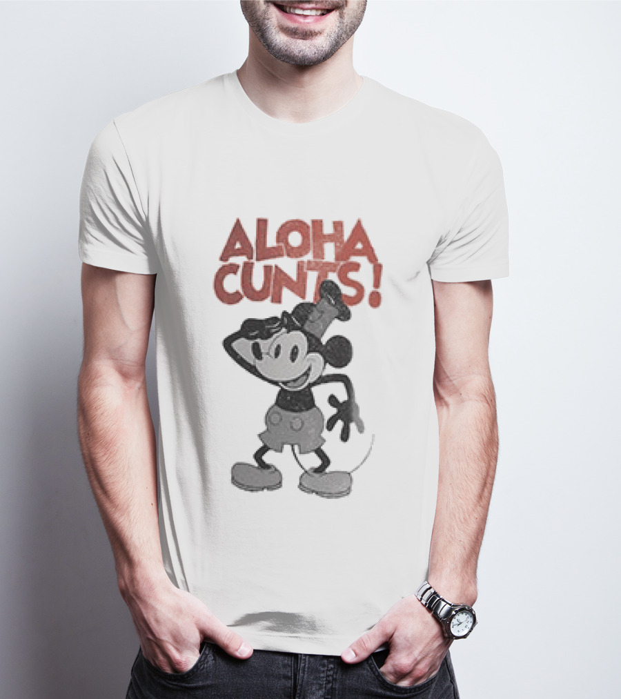 Aloha Cunts Mickey Saying Hello T-Shirt
