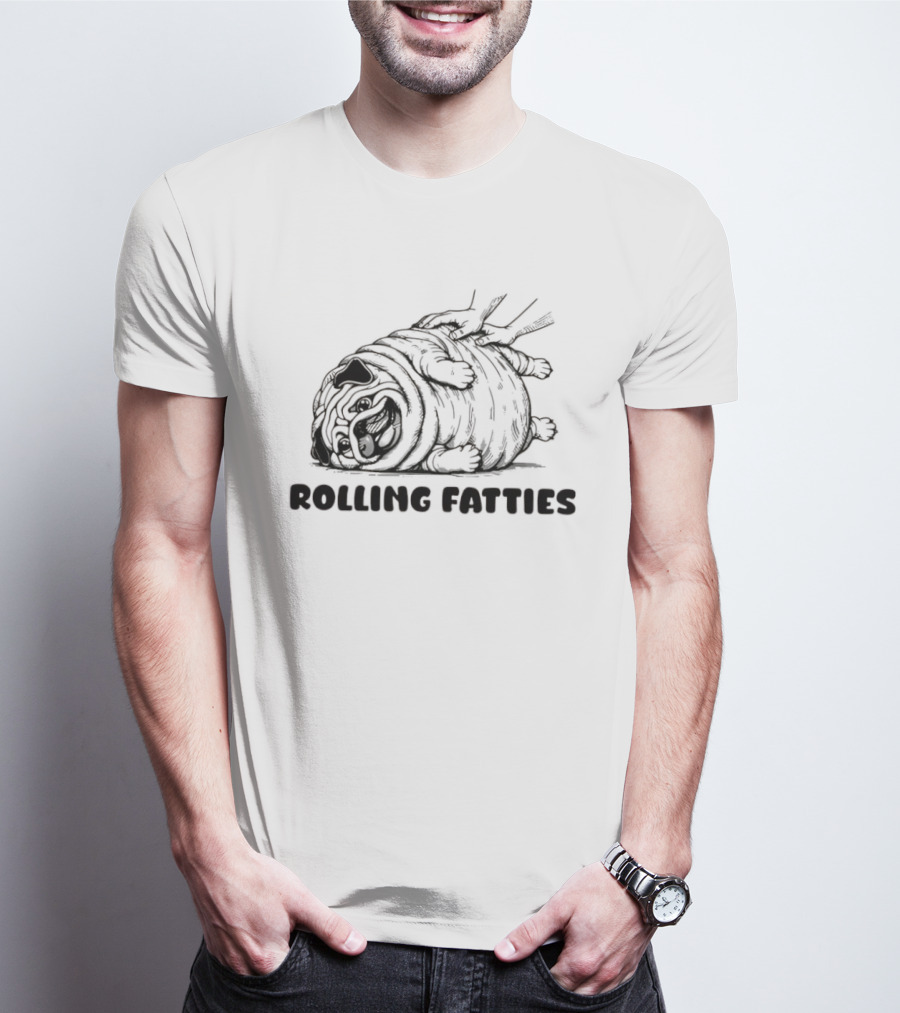 Pug Burrito Rolling Fatties Fun T-Shirt