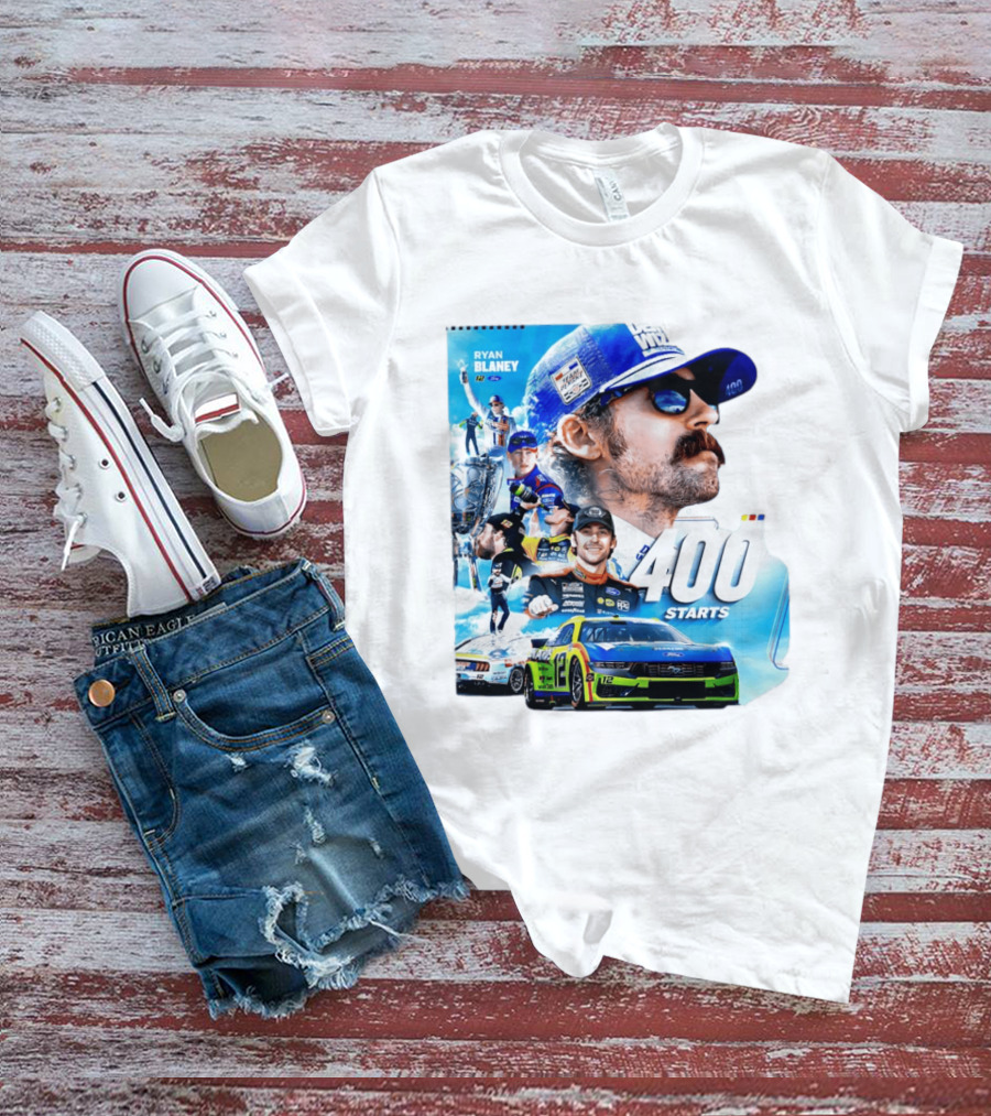 Ryan Blaney 400 Starts Team Penske NASCAR Racing Achievement 2026 T-Shirt
