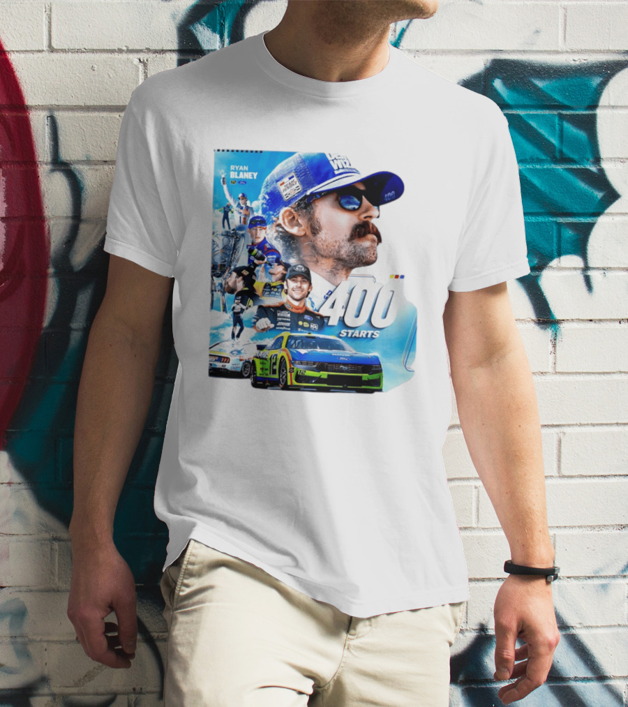 Ryan Blaney 400 Starts Team Penske NASCAR Racing Achievement 2026 T-Shirt