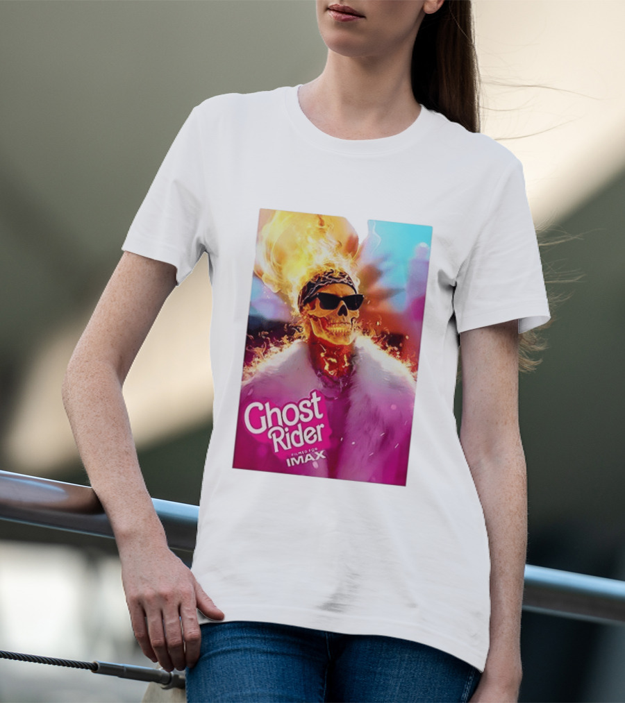 Ghost Rider Filmed For IMAX Flaming Skull T-Shirt
