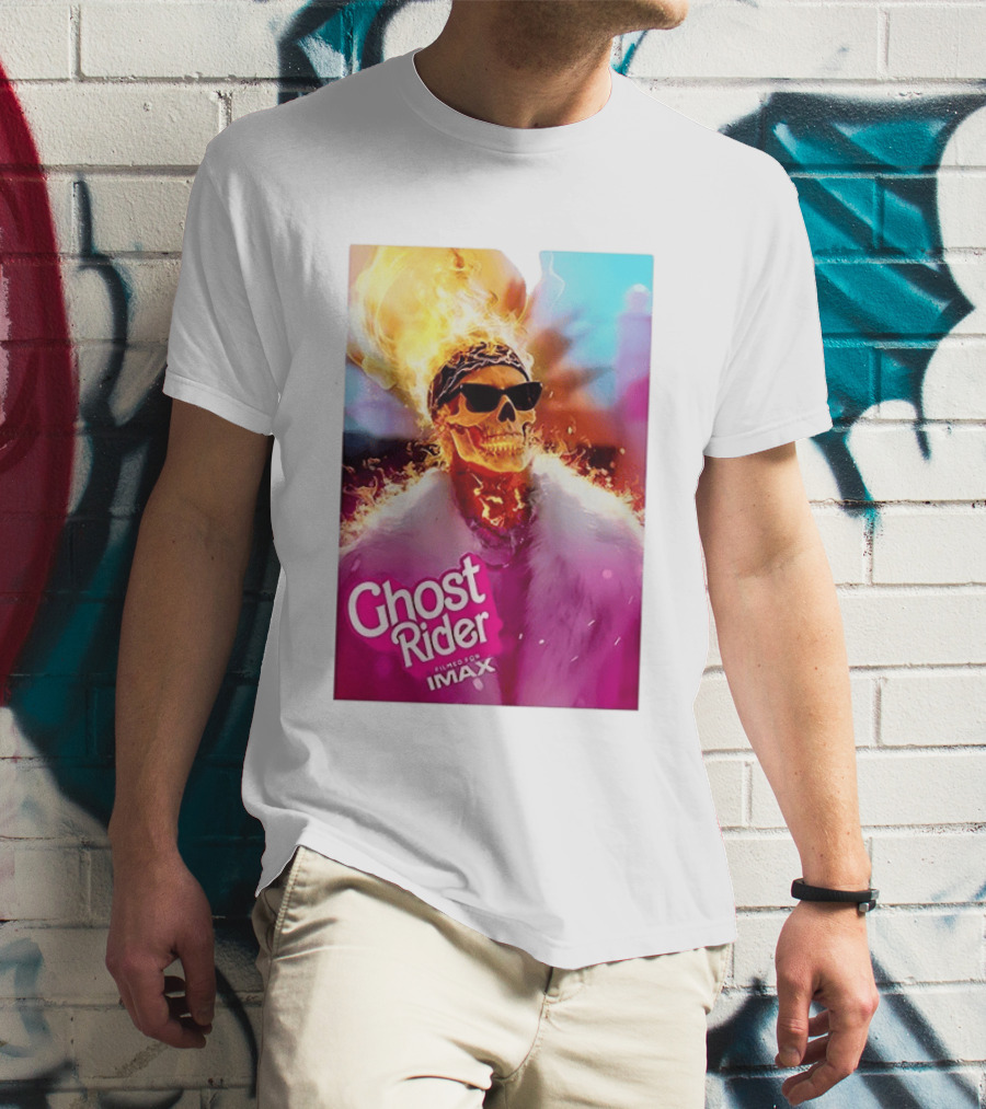 Ghost Rider Filmed For IMAX Flaming Skull T-Shirt