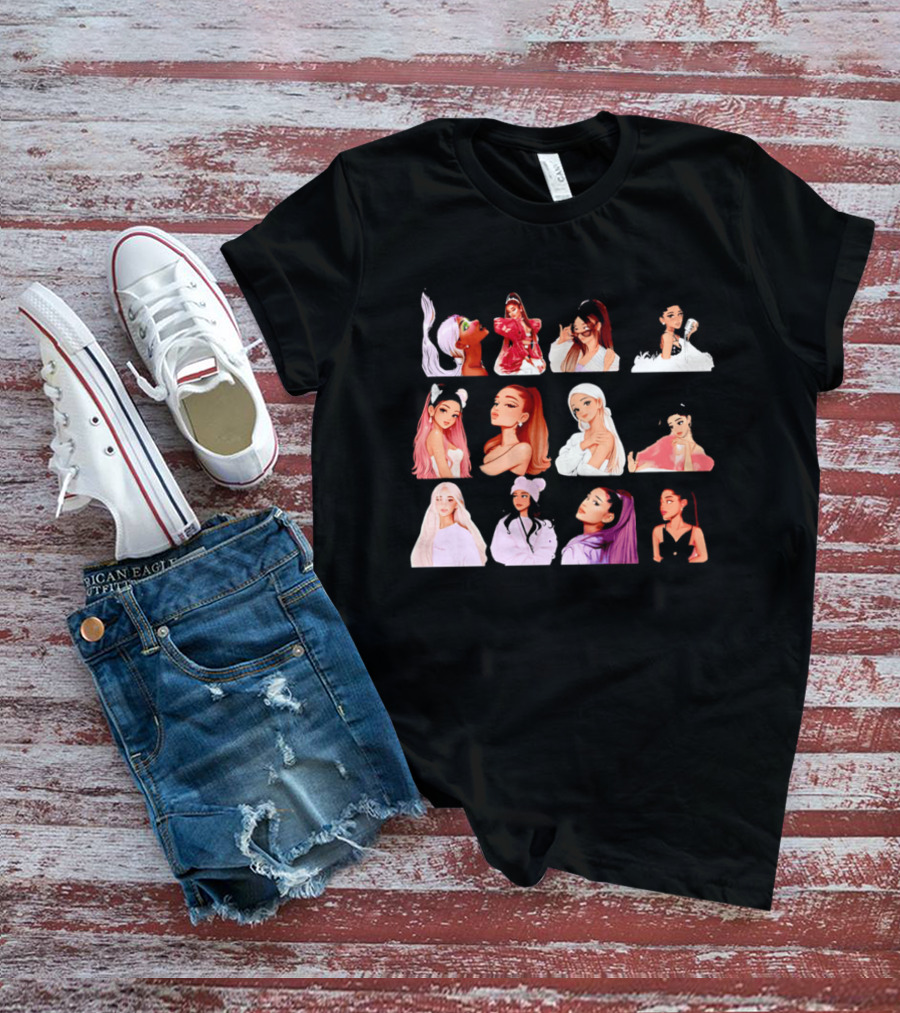 Ariana Grande New Collection Animated Style Portraits T-Shirt