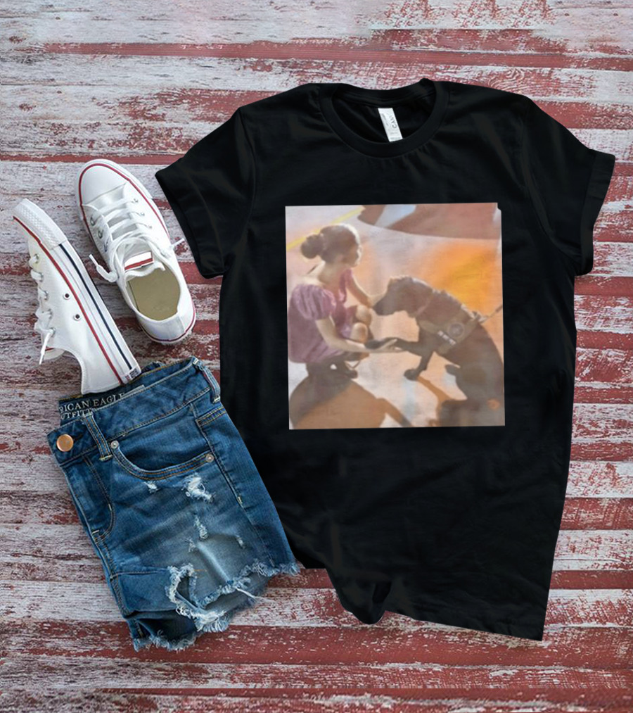 Ariana Grande Slipping Down With Dog T-Shirt