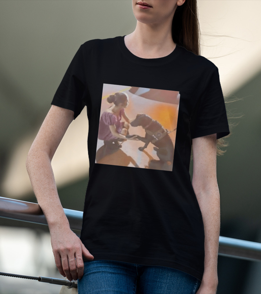 Ariana Grande Slipping Down With Dog T-Shirt