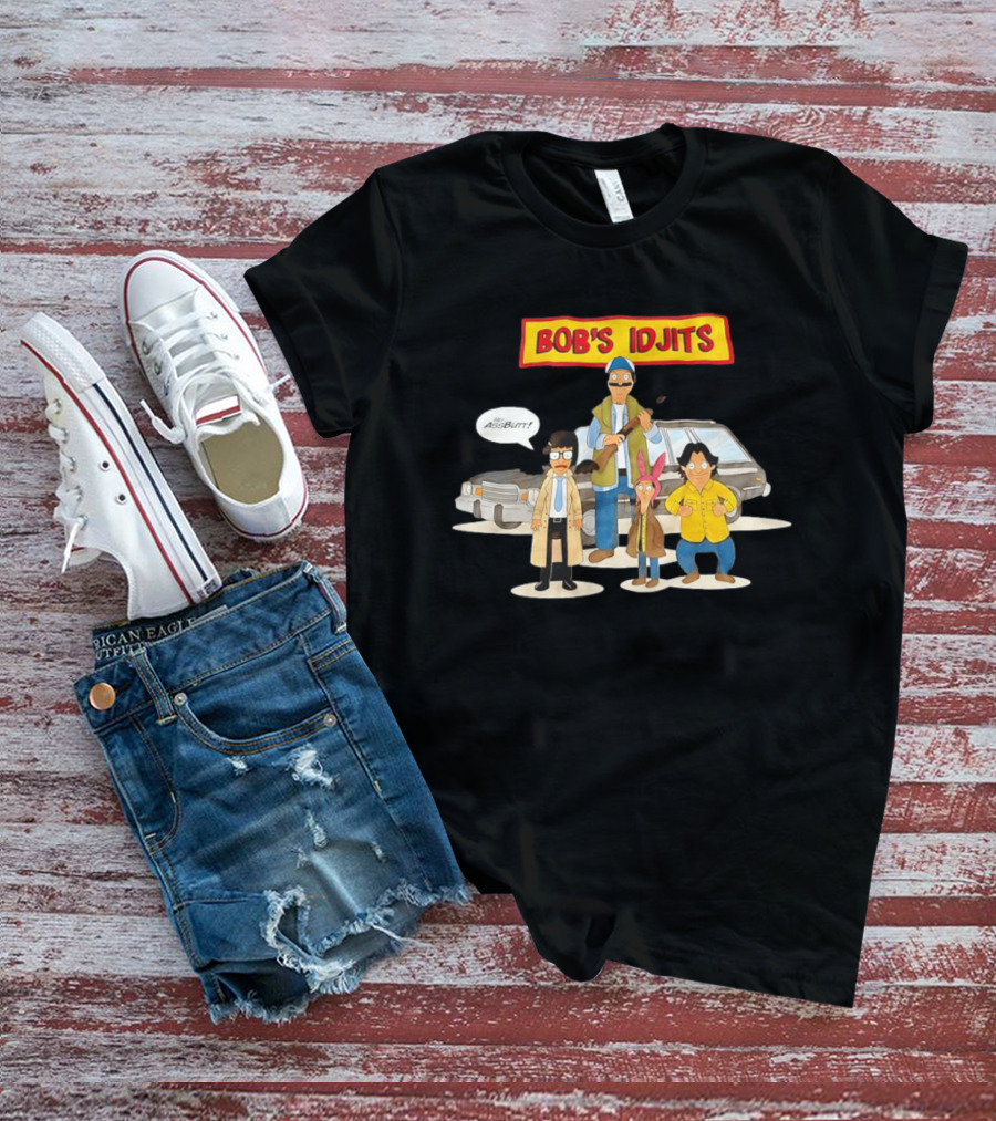 Bob's Idjits Hey Assbutt Cartoon Mashup T-Shirt