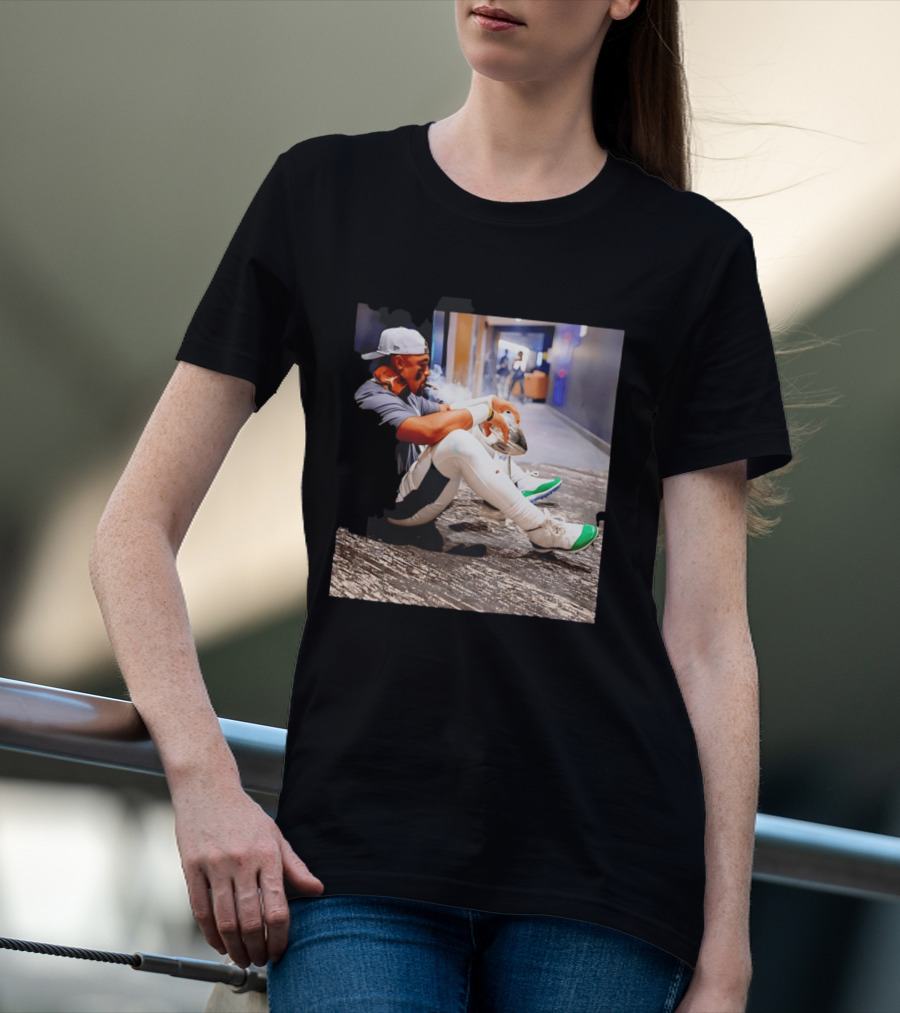 Jalen Hurts Philadelphia Eagles Smoking Trophy Cigar Celebratory Moment T-Shirt