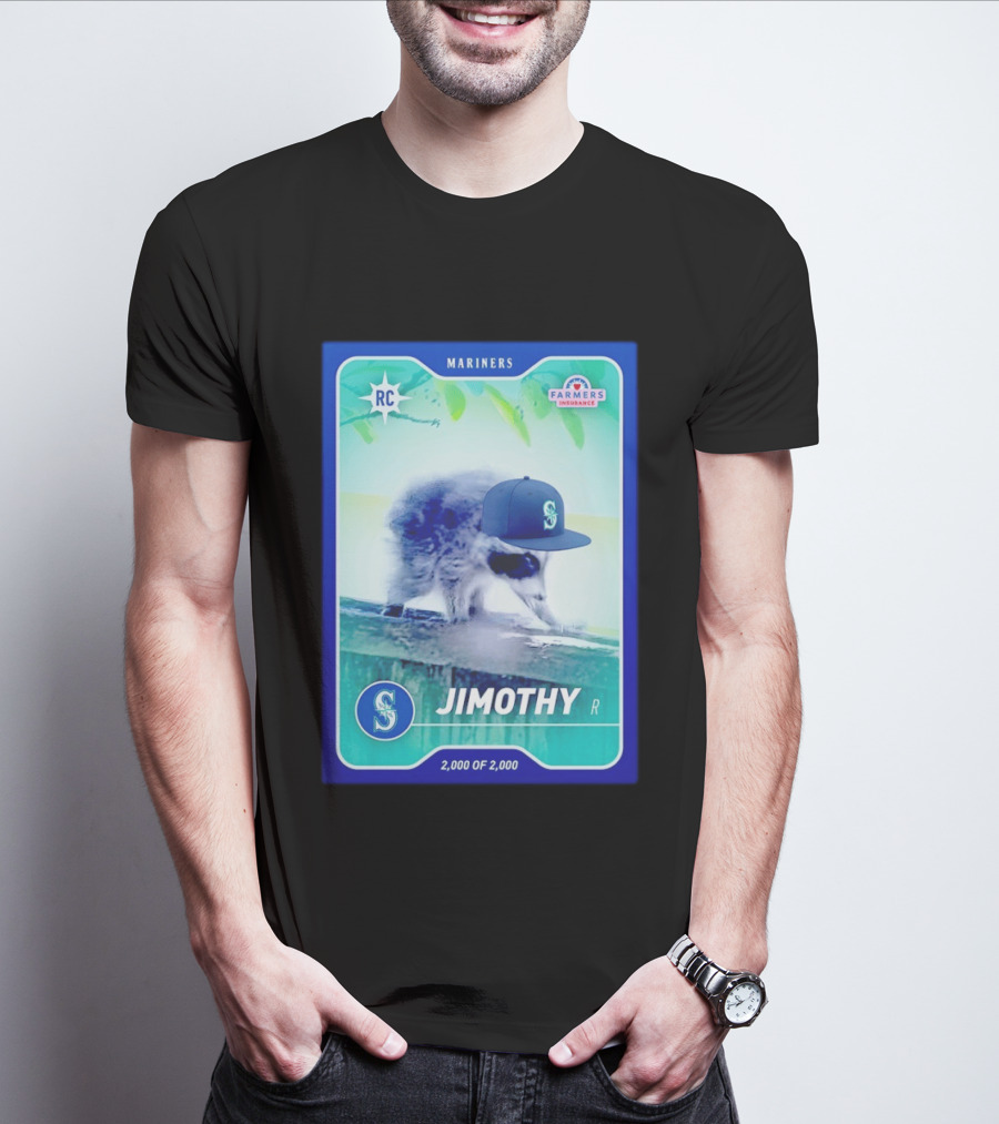 Seattle Mariners Jimothy Night Farmers Insurance Rookie Card 2000 Of 2000 T-Shirt