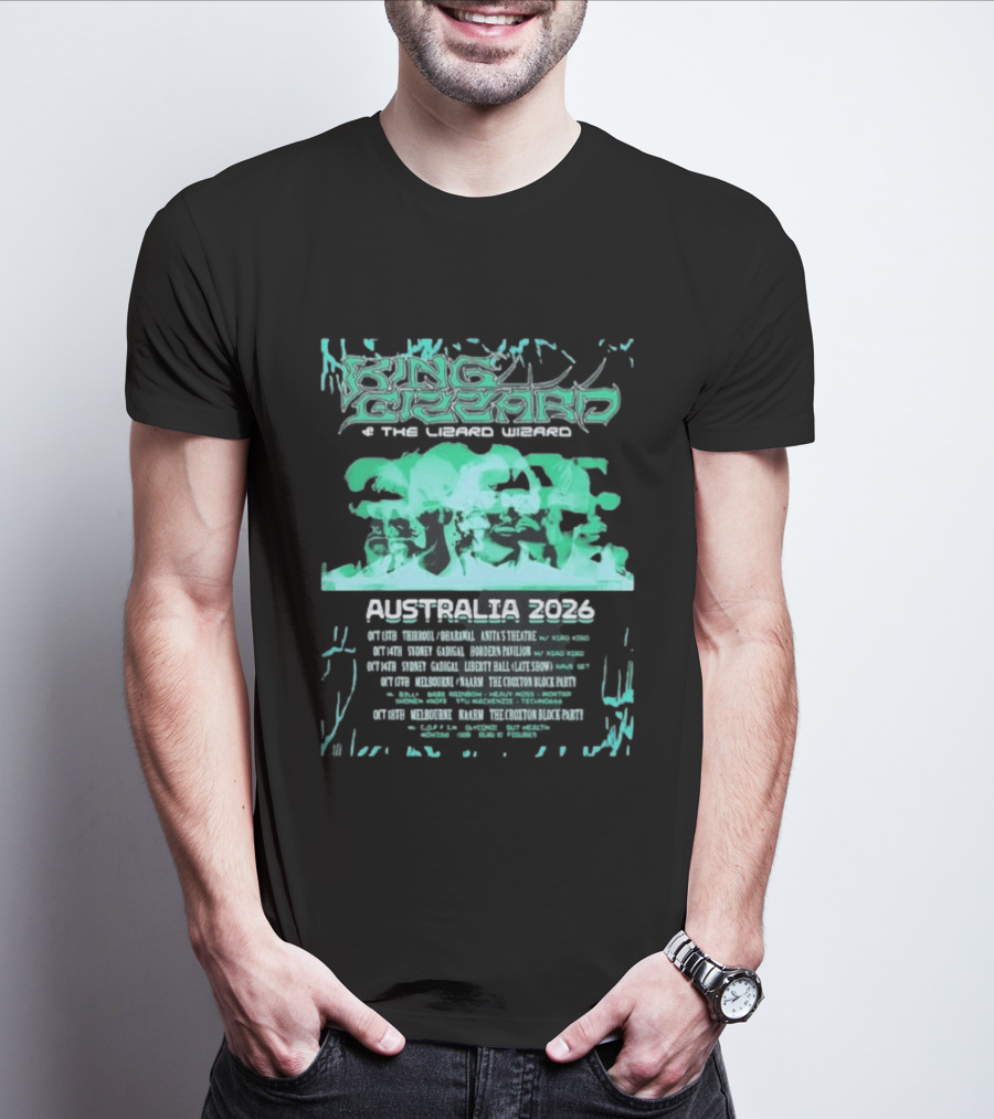 King Gizzard And The Lizard Wizard Australia 2026 Tour Chevalier Darwin Paddo Liberty Hall The Croxton Hotel T-Shirt