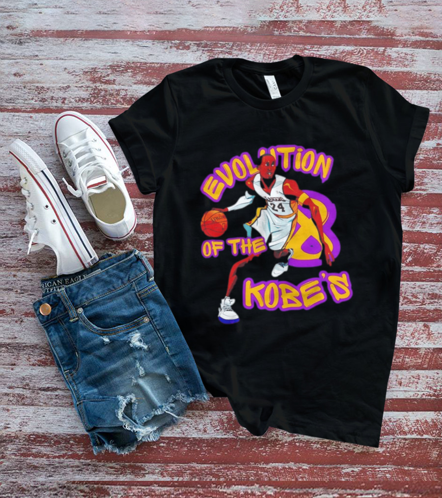 Evolution Of The Kobe's Lakers Basketball Number 24 T-Shirt