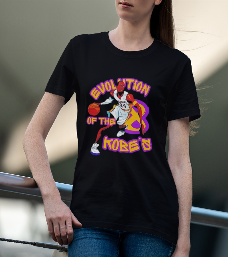 Evolution Of The Kobe's Lakers Basketball Number 24 T-Shirt