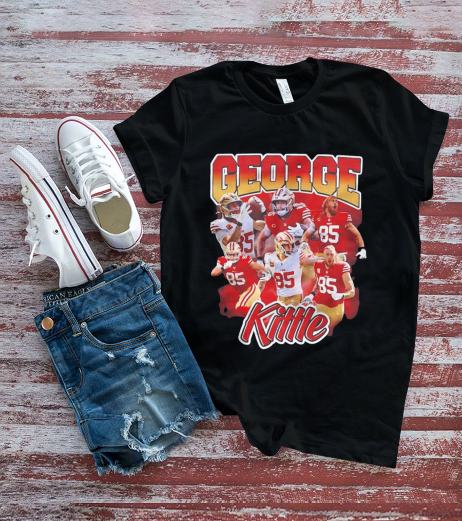 George Kittle 90s Bootleg Vintage Style Football Fan Collection T-Shirt