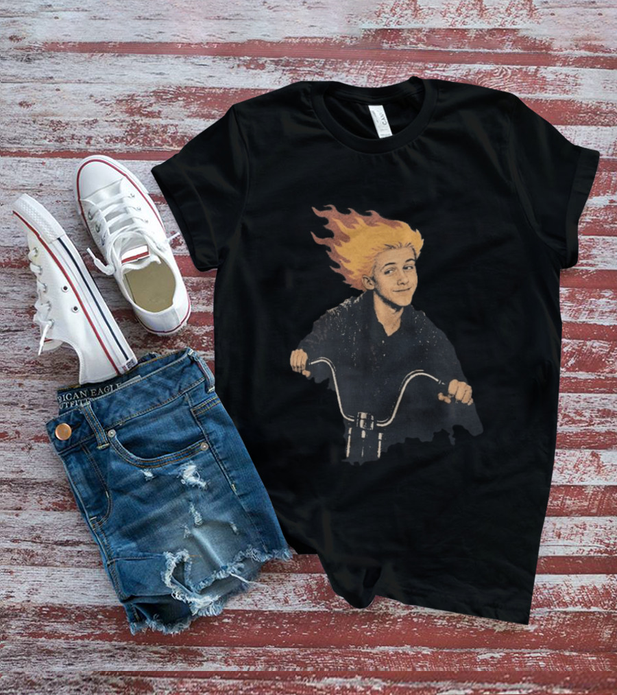 Ghost Rider Comic Style Motorcycle Flame Rider T-Shirt
