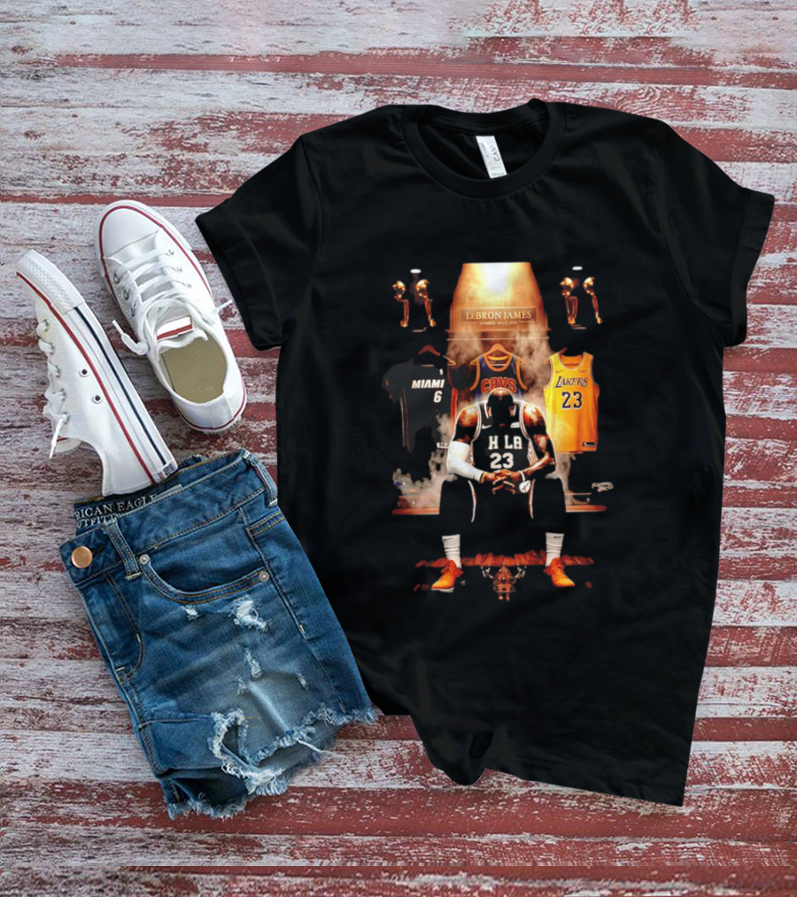 LeBron James Miami Cavaliers Lakers Number 23 MVP Champion Career Highlights T-Shirt