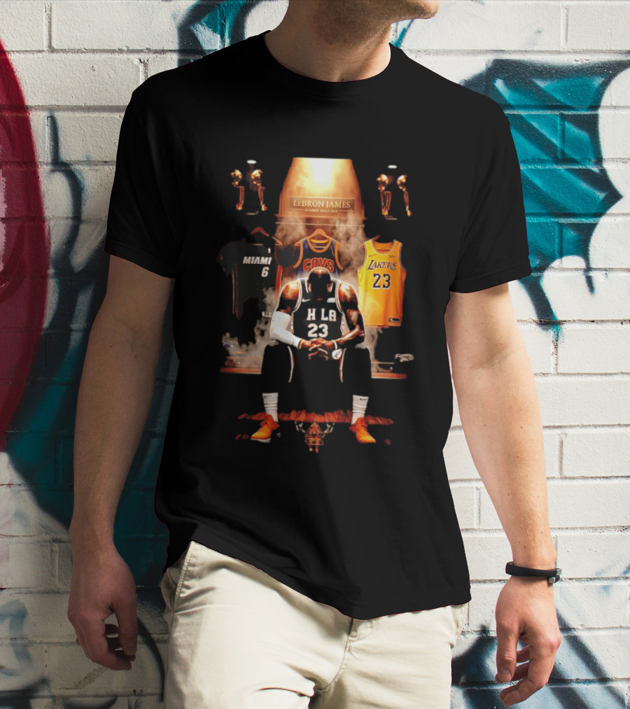 LeBron James Miami Cavaliers Lakers Number 23 MVP Champion Career Highlights T-Shirt