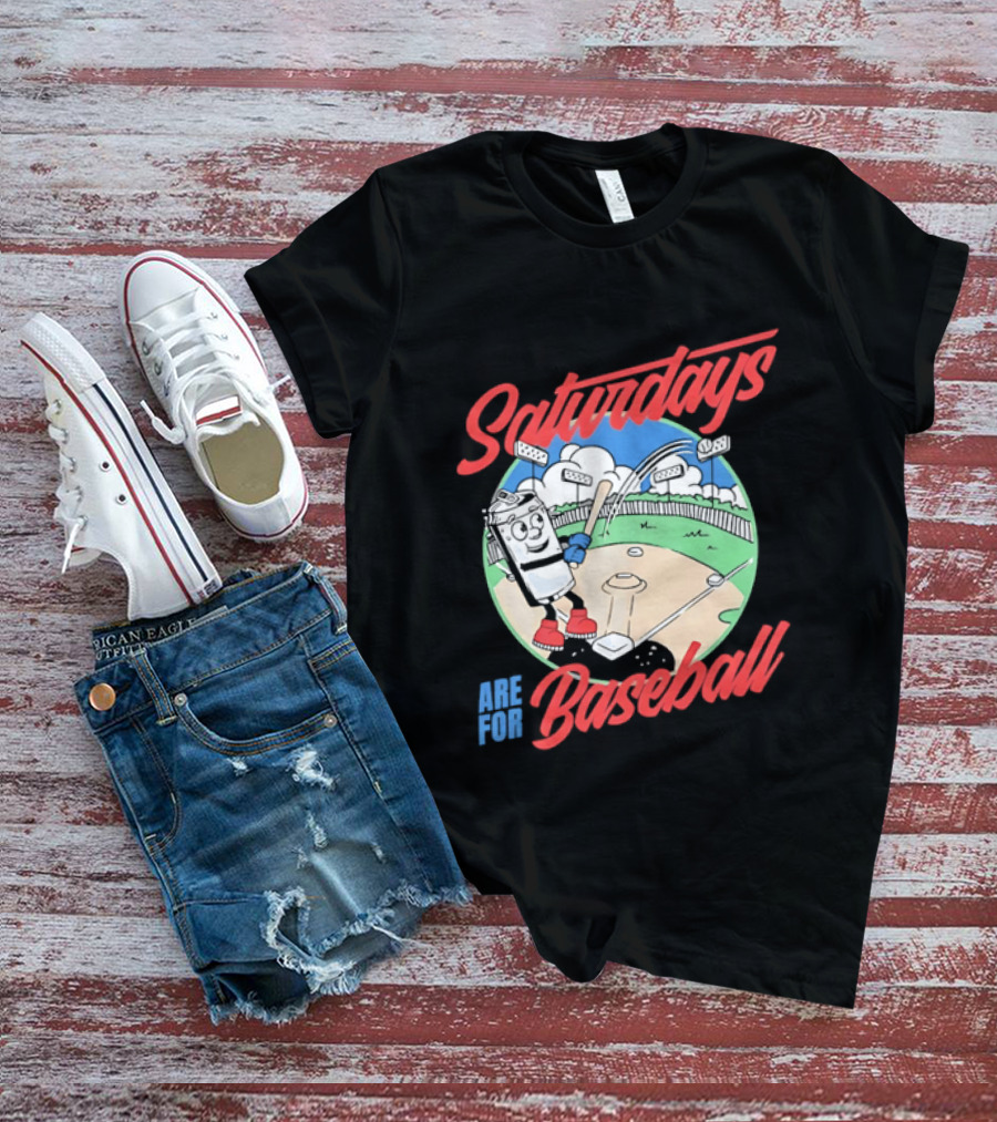 Saturdays Are For Baseball Beer Batter Classic Game Field Fun T-Shirt