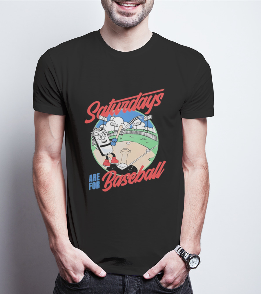 Saturdays Are For Baseball Beer Batter Classic Game Field Fun T-Shirt